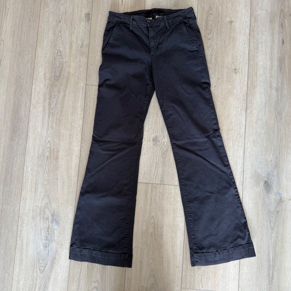 Joe's Jeans Wide Leg Flare Chino Classic Trousers Pants Dark Grey Women's 28 EUC